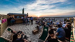 Sonnenuntergang am Juister Strand