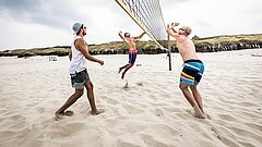 Volleyball Turnier des Strandsports auf Juist, einem beliebten Wettkampf