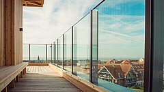 Aussenbereich Sauna auf Juist