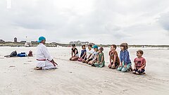 Kinder beim Strandsport auf Juist
