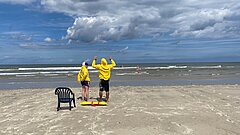 Rettungsschwimmer am Strand von Juist