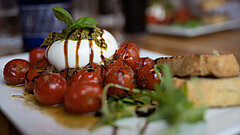 Burrata in einem Restaurant auf Juist