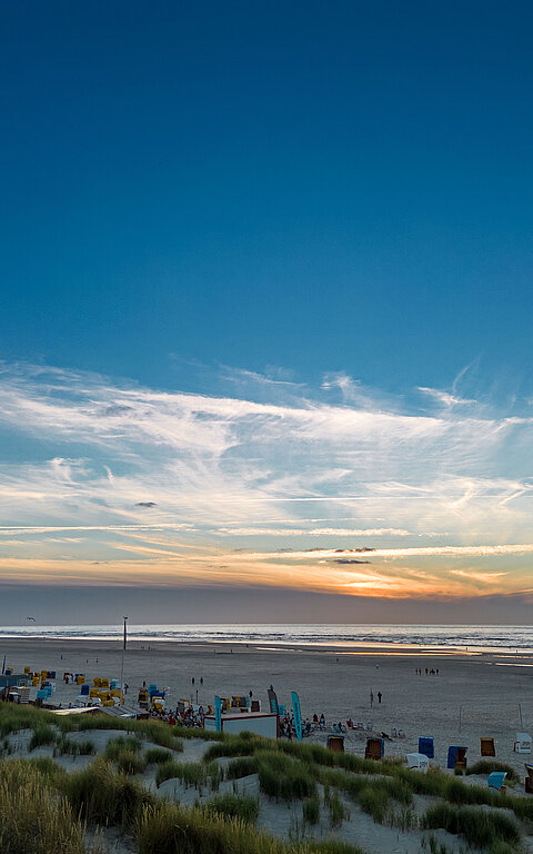 Sonnenuntergang am Strand auf Juist