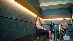 Menschen in der Sauna auf Juist