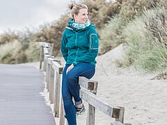 Alleinreisende auf Juist am Strandabgang