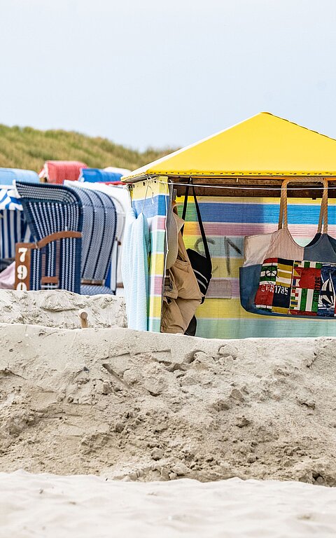 Strandzelt auf Juist am Strand
