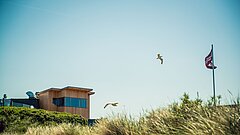 Aussenansicht Sauna auf Juist