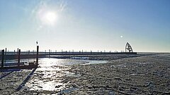 Restaurants und Geschäfte auf Juist im Winter