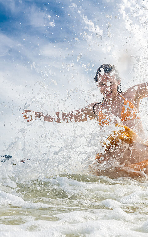 Nordseeurlaub auf Juist - Baden in der Nordsee